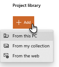 Add files to project library